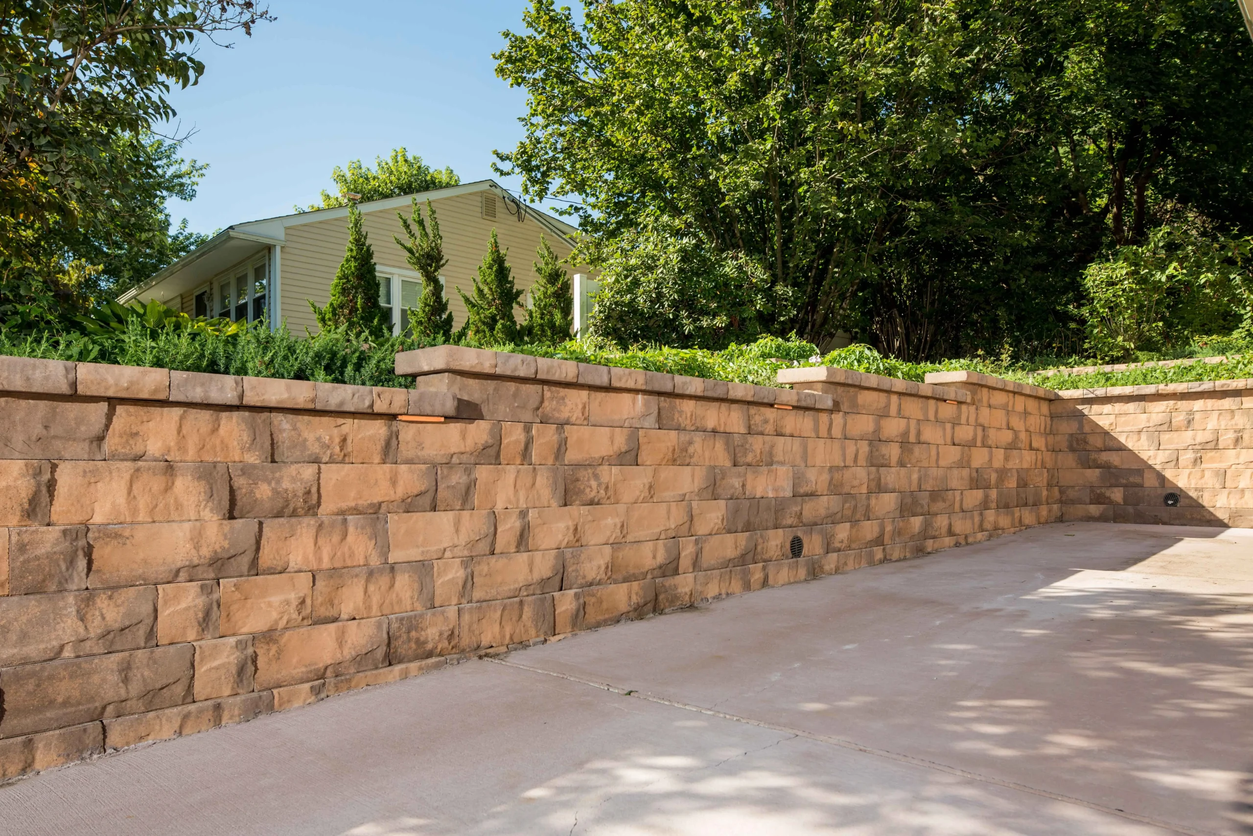 retaining wall as part of our hardscaping project
